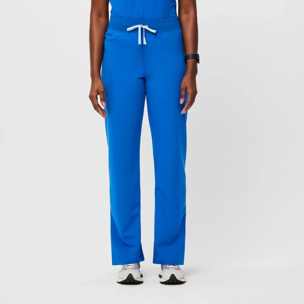 Figs Technical Livingston High-Rise Straight Women Sz Small Tall Blue PO 1657